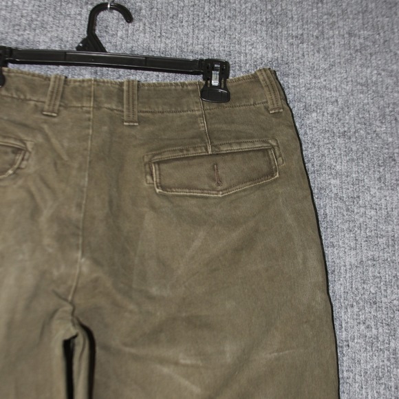 J Crew Chino Pants Mens 33x30 Olive Green Cotton Straight Leg Workwear - Picture 5 of 8